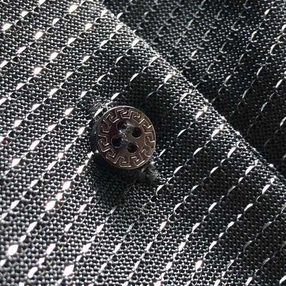 AUTHENTIC Vintage Black Versace Button Up - Picture 9 of 11